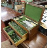 Large canteen of cutlery with drawers