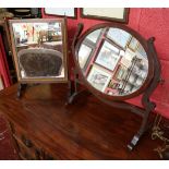 2 mahogany dressing table mirrors