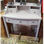 Painted pine galleried writing desk