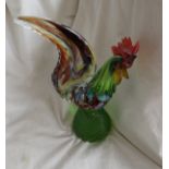 Murano glass cockerel - Approx H: 36cm