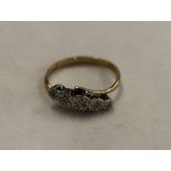 Gold Victorian diamond set ring