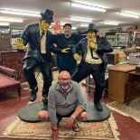 Quirky life-size Blues Bothers figures, Elwood stands 190cm