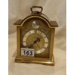 Heavy gilt brass cased clock by Swiza