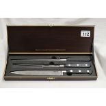 Cased carving set by Sabatier