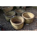 Set of 4 stone planters