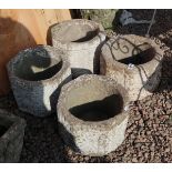 Set of 4 stone planters