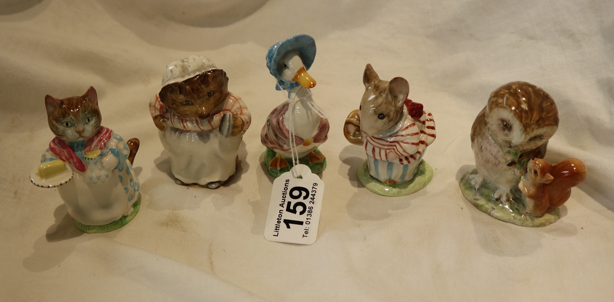 Beswick Beatrix Potter figures all with gold back stamp