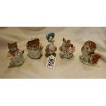 Beswick Beatrix Potter figures all with gold back stamp