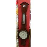 Mahogany wheel barometer - C E Brent West Bromwich