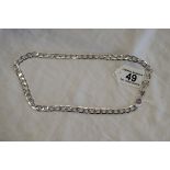 Heavy gents silver curb chain