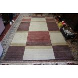 Very thick hand knitted wool rug