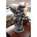 Large bronze on marble base - Pegasus - Approx 52cm tall