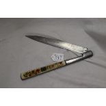 Italian vendetta knife - Overall approx 52cm, blade approx 25cm