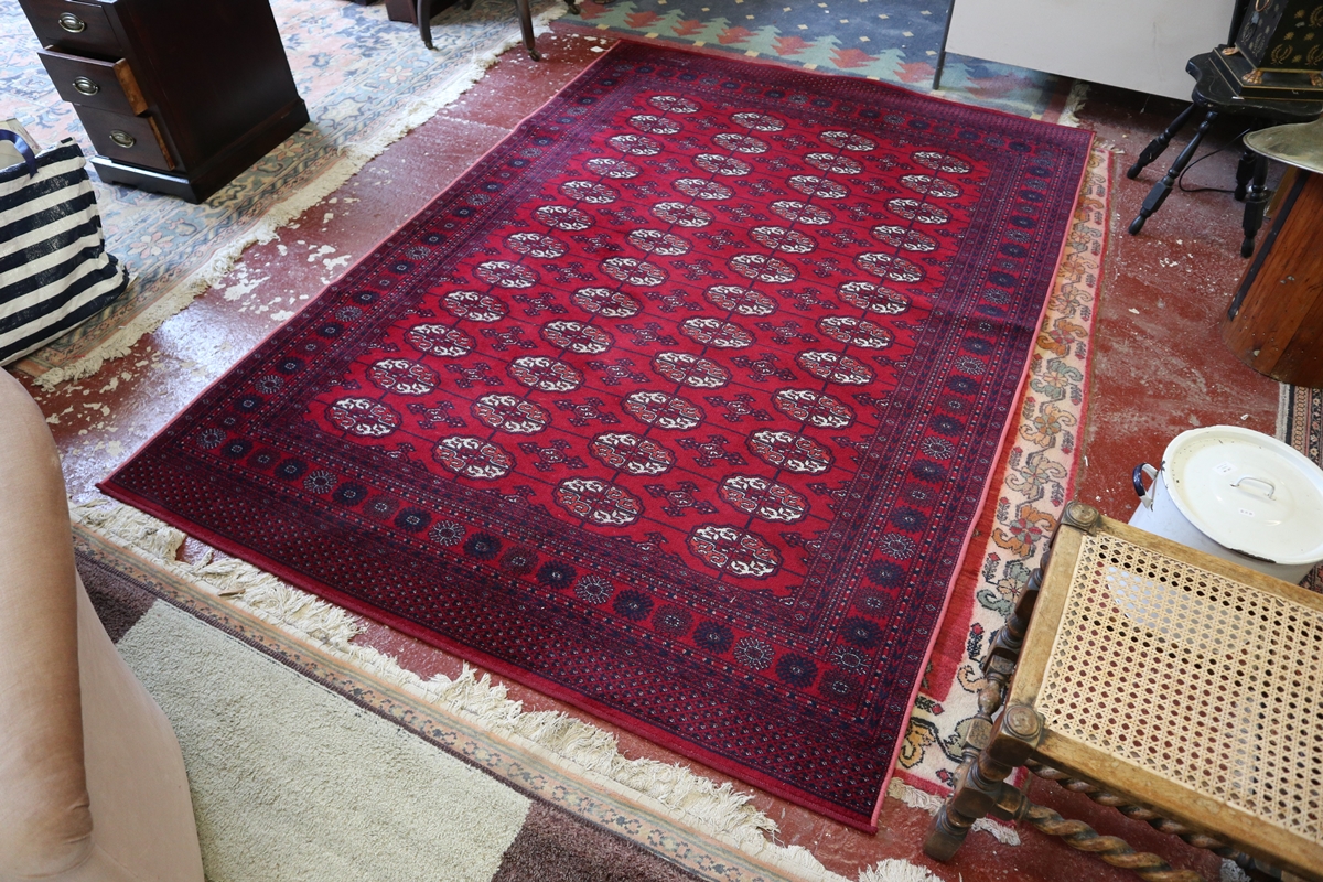 Red & blue Persian rug