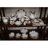 2 shelves of Royal Albert Old Country Roses