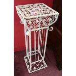 Painted metal plant stand - H: 76cm