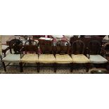 Set of 6 Hepplewhite style chairs to include 2 carvers