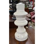 Large ceramic chess pawn - Approx H: 41cm