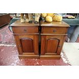 Pair of mahogany bedside cabinets