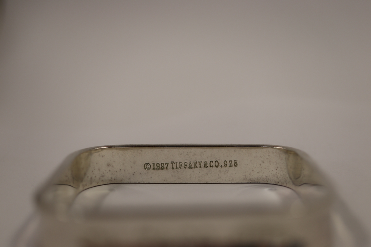 Square silver bangle marked Tiffany - Image 3 of 3