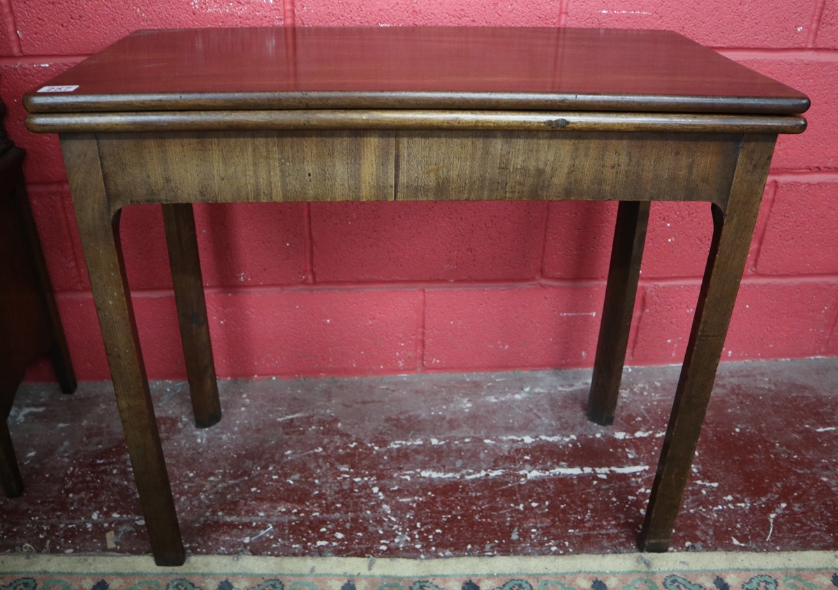 Georgian mahogany concertina card table - Image 2 of 6