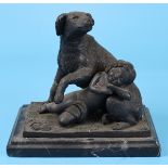 Figure - Child & Dog - Approx H: 23cm