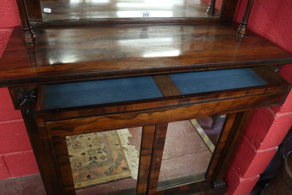 Rosewood chiffonier with mirrors - Approx W: 98cm x D: 40.5cm x H: 130cm - Image 4 of 5