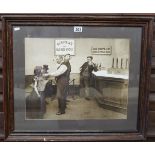 Large framed early photo - Pub scene - Approx image size W: 50cm x H: 40cm