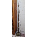 Brass standard lamp - Approx H: 175cm