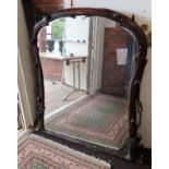 Black forest style antique mirror - Approx overall W: 122cm x H: 132cm