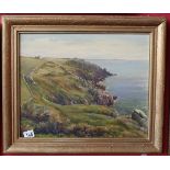 Oil - Coastal scene - Approx image size W: 49.5cm x H: 40cm