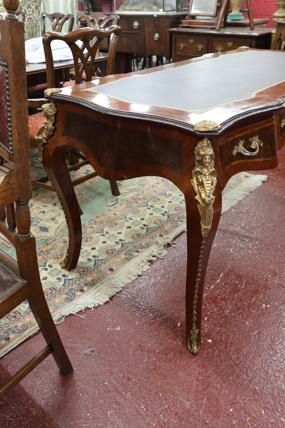 French Kingwood & ormolu mounted writing table - Approx L: 159cm x W: 80cm x H: 82cm - Image 14 of 15