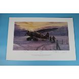 RAF Print - Only the Brave by Philip West - artists proof 13 of 50 signed by the artist, Bob Large