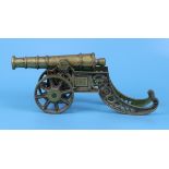 Brass model cannon - Approx L: 45cm