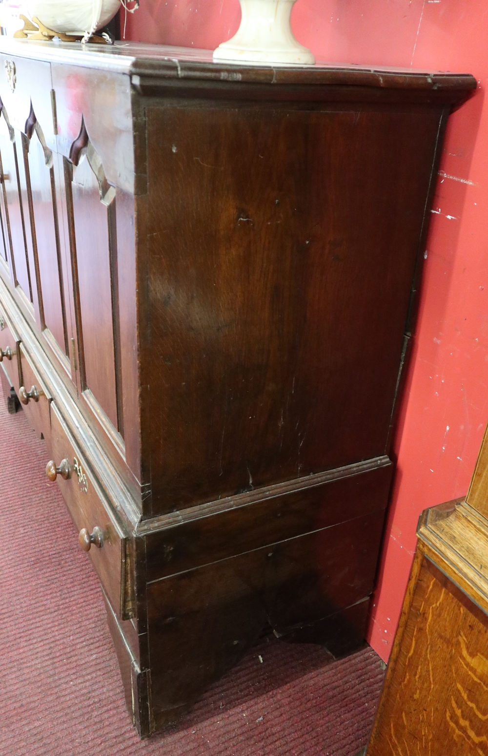 Early oak mule chest - Approx W: 143cm x D: 50cm x H: 112cm - Image 2 of 6