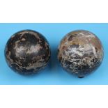 Pair of 'Grand Tour' granite balls