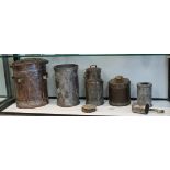 Collection of metalware containers