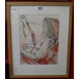 Nude pastel by Anna Rarity - Approx image size W: 26.5cm x H: 35.5cm