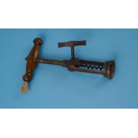 19th Century Thomason style corkscrew with brush, complete