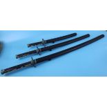 3 reproduction Samurai swords