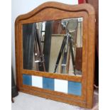 Bevelled glass mirror - Approx 95cm x 100cm
