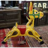 Rare and unusual wooden Muffin the Mule fairground ride in good condition