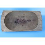 Wooden fruit bowl - Approx L: 59cm