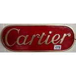 Reproduction Cartier metal sign