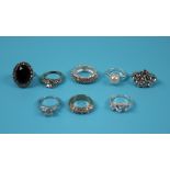 Collection of stone set rings
