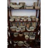 5 shelves of stoneware mostly Hillstonia