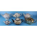 6 teapots to include Saddler & Arthur Wood