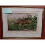 Watercolour - Rural scene by David Hewitt - Approx image size W: 80cm x H: 64