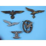 5 German Nazi medals / badges
