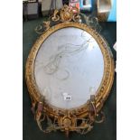 Early gilt framed mirror A/F